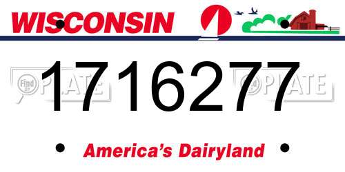1716277 Wisconsin License Plate