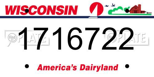 1716722 Wisconsin License Plate