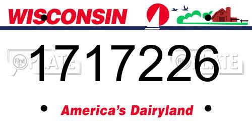 1717226 Wisconsin License Plate