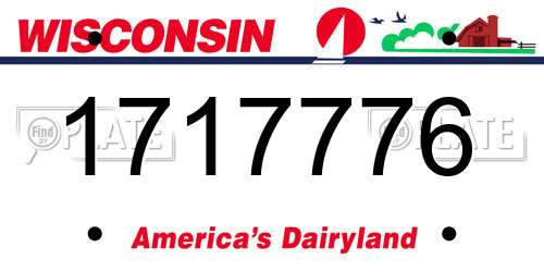 1717776 Wisconsin License Plate