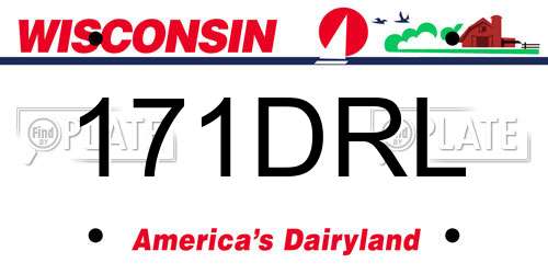 171DRL Wisconsin License Plate
