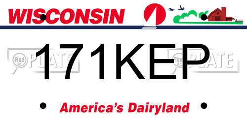 171KEP Wisconsin License Plate