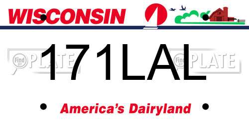 171LAL Wisconsin License Plate