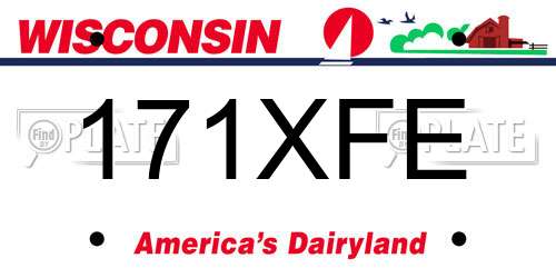 171XFE Wisconsin License Plate