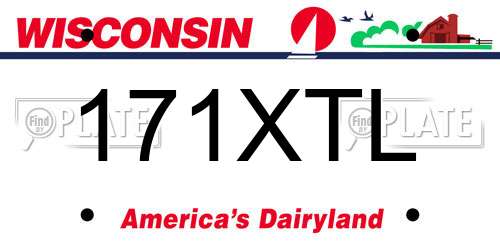 171XTL Wisconsin License Plate
