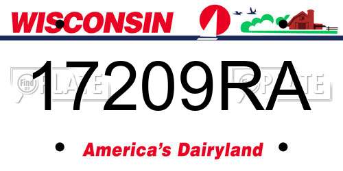 17209RA Wisconsin License Plate