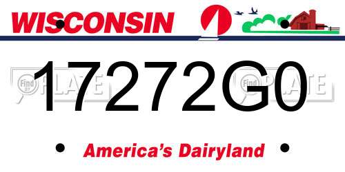 17272G0 Wisconsin License Plate