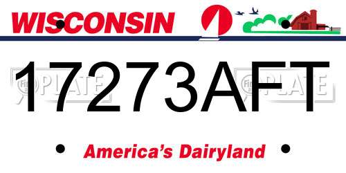17273AFT Wisconsin License Plate