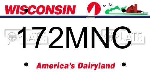 172MNC Wisconsin License Plate