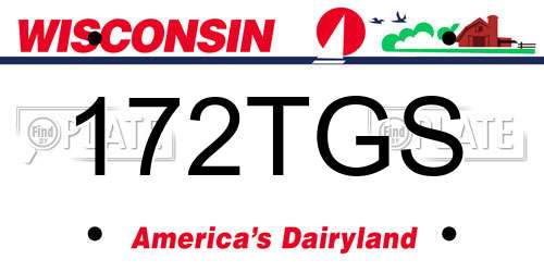 172TGS Wisconsin License Plate