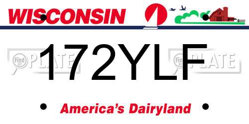 172YLF Wisconsin License Plate