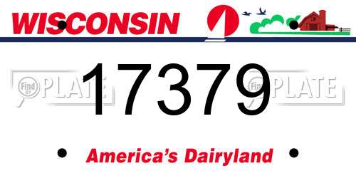 17379 Wisconsin License Plate