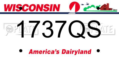 1737QS Wisconsin License Plate
