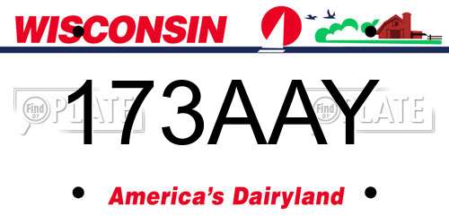 173AAY Wisconsin License Plate