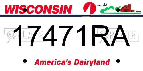 17471RA Wisconsin License Plate