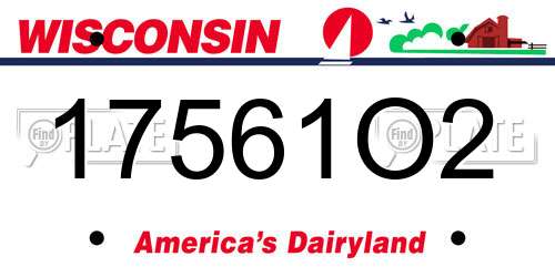 17561O2 Wisconsin License Plate