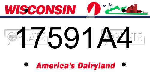 17591A4 Wisconsin License Plate