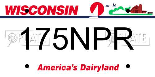175NPR Wisconsin License Plate