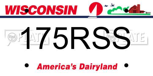 175RSS Wisconsin License Plate
