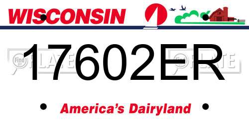 17602ER Wisconsin License Plate