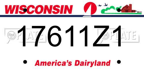 17611Z1 Wisconsin License Plate