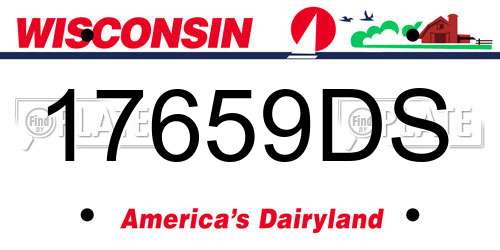 17659DS Wisconsin License Plate