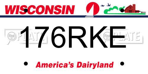 176RKE Wisconsin License Plate