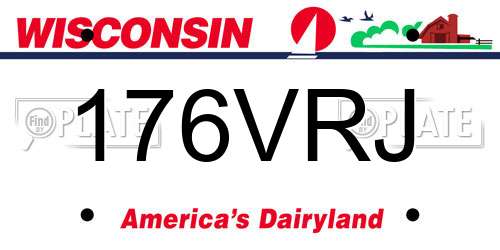176VRJ Wisconsin License Plate