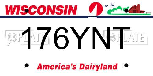 176YNT Wisconsin License Plate