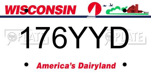 176YYD Wisconsin License Plate