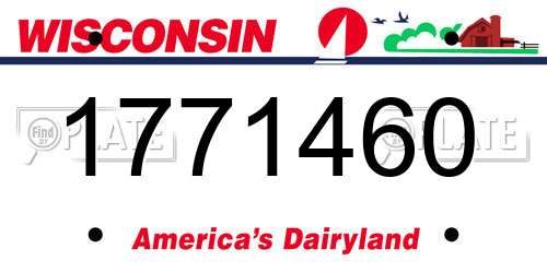 1771460 Wisconsin License Plate