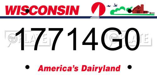 17714G0 Wisconsin License Plate