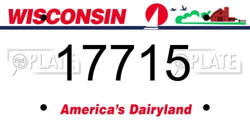 17715 Wisconsin License Plate