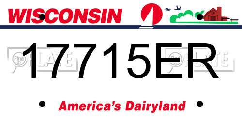17715ER Wisconsin License Plate