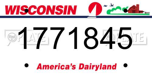 1771845 Wisconsin License Plate
