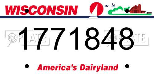 1771848 Wisconsin License Plate
