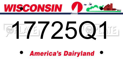 17725Q1 Wisconsin License Plate