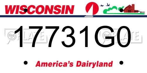 17731G0 Wisconsin License Plate