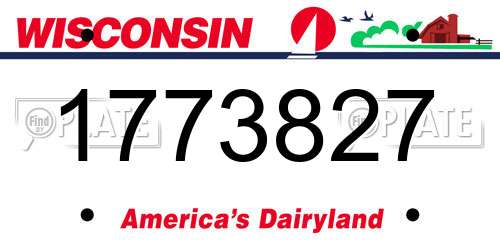 1773827 Wisconsin License Plate