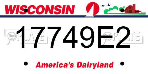 17749E2 Wisconsin License Plate