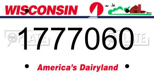 1777060 Wisconsin License Plate