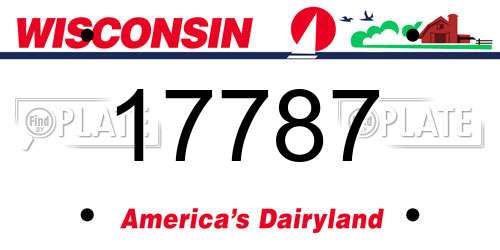17787 Wisconsin License Plate