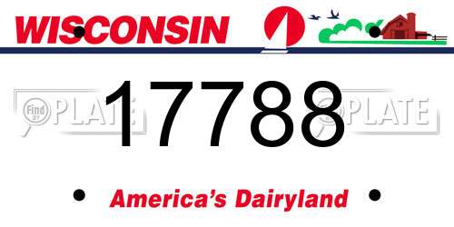 17788 Wisconsin License Plate
