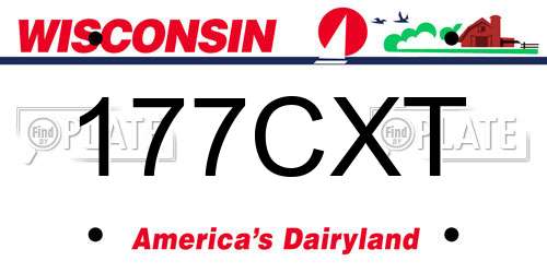 177CXT Wisconsin License Plate