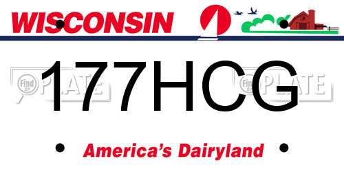177HCG Wisconsin License Plate