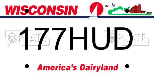 177HUD Wisconsin License Plate