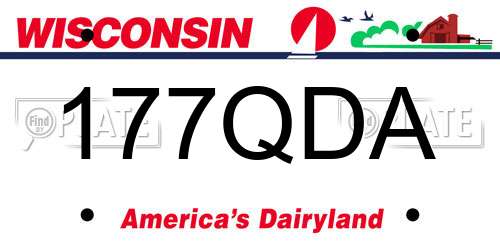 177QDA Wisconsin License Plate