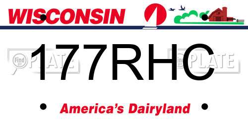 177RHC Wisconsin License Plate