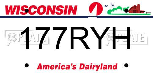177RYH Wisconsin License Plate