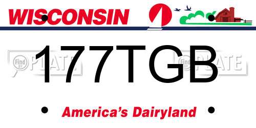 177TGB Wisconsin License Plate